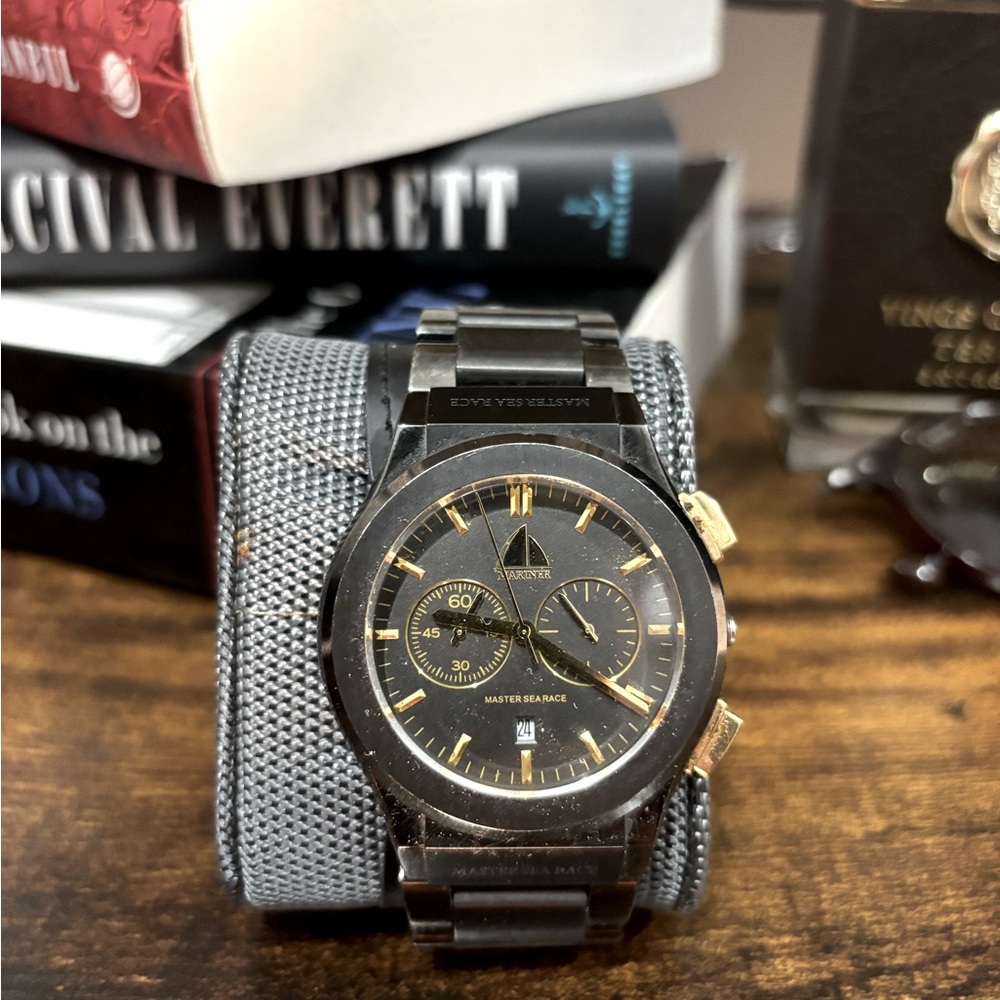 Mariner Master SeaRace Black and Gold Watch